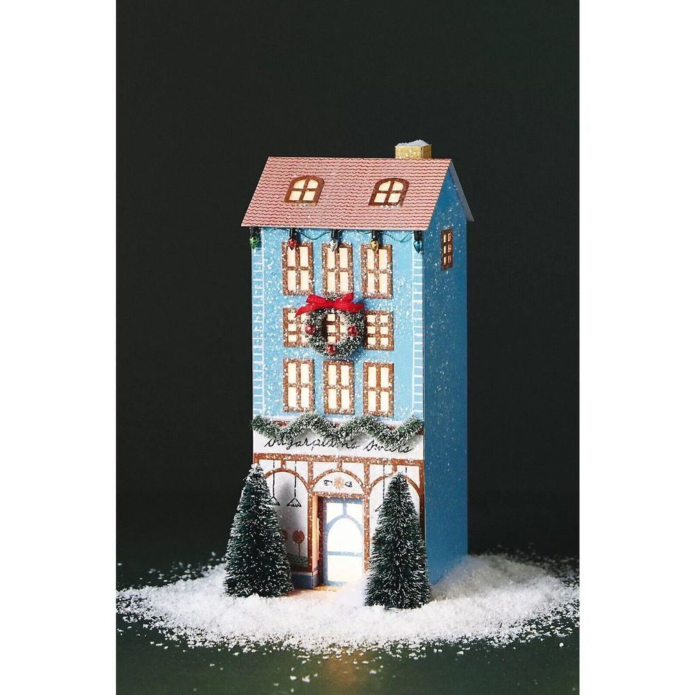 NWT Anthropologie George & Viv Light-Up Holiday Village Sugar Plum Sweet Shop
